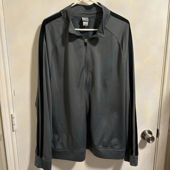 Champion Men’s Zip-Up Gray With Black Stripe Sleeves Lightweight Jacket Size XXL - Picture 6 of 7